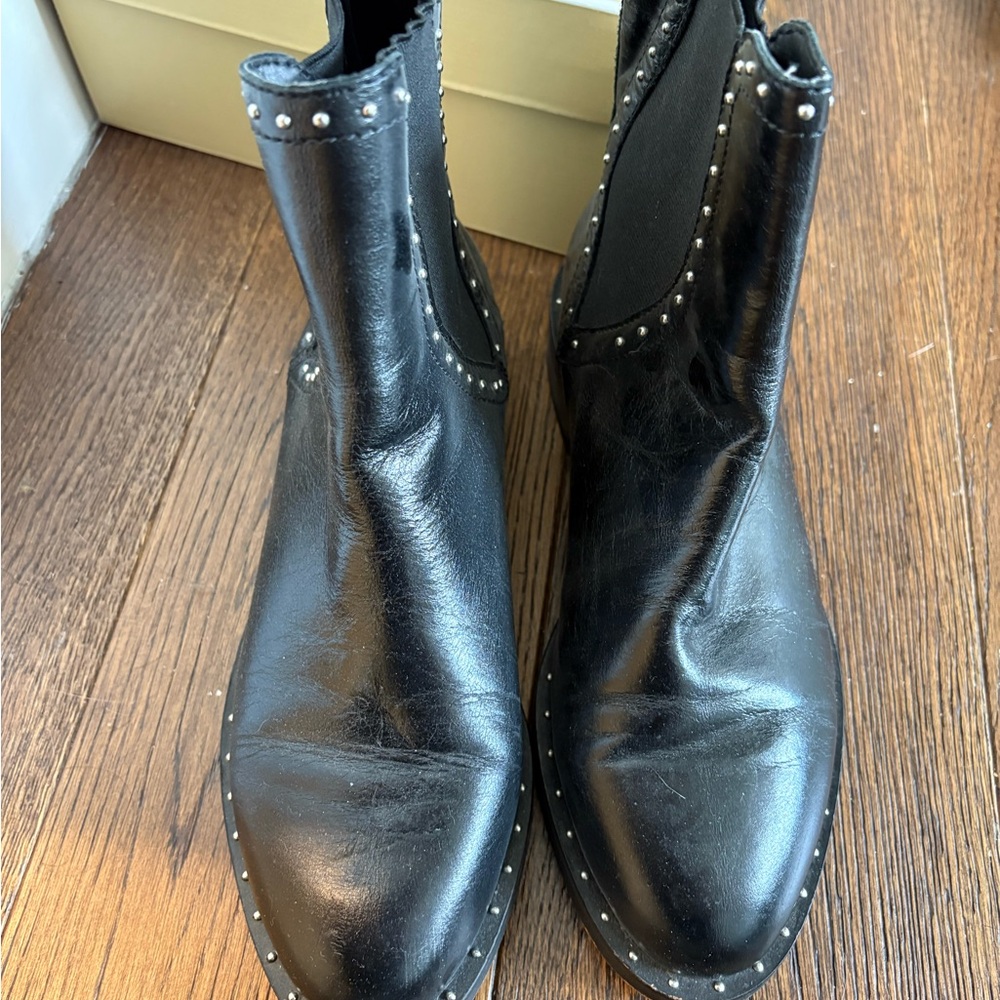 Black Studded Women's Ankle Boots